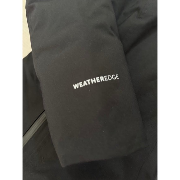 Eddie Bauer Womens Weather Edge 650 Down Parka Coat Black Faux Fur Hooded XL - Picture 2 of 8